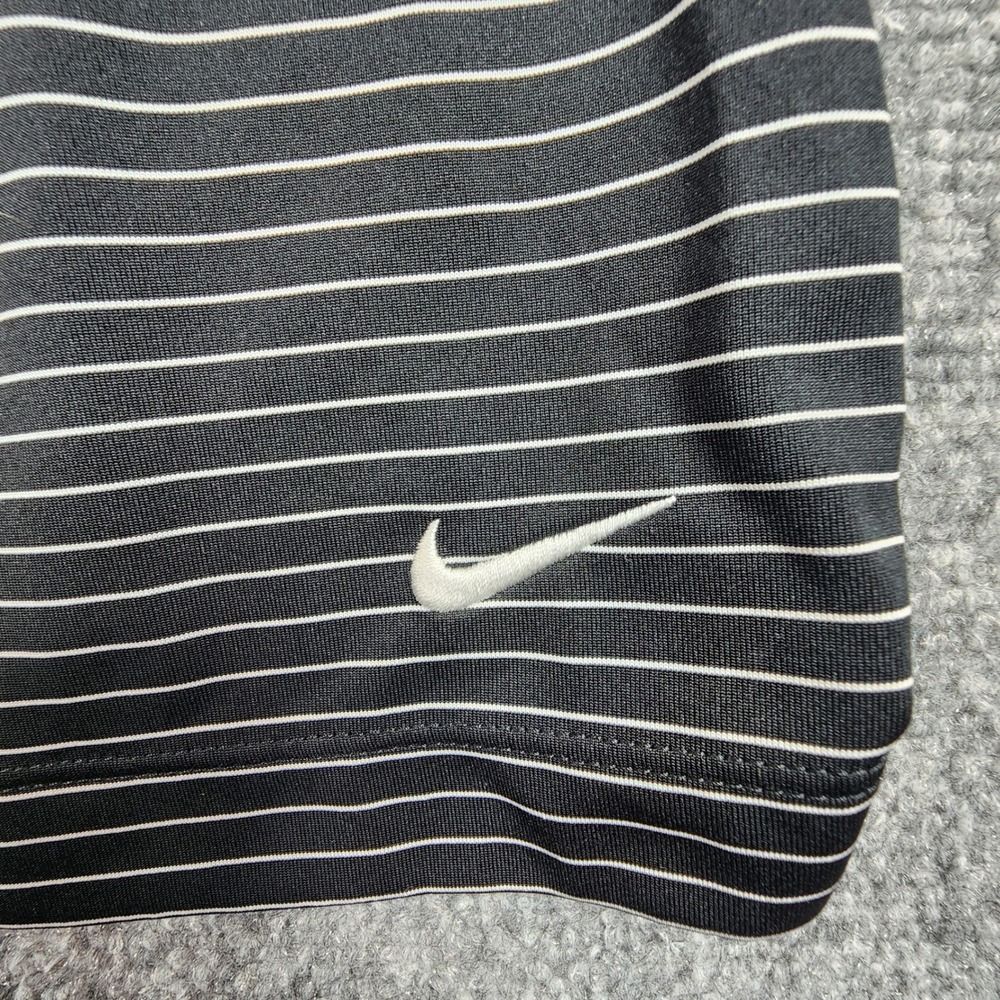Nike Golf Tour Performance Sleeveless Polo Shirt Black White Stripe XL Dri-FIT - Picture 4 of 7